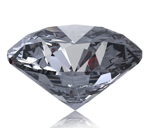 Кругла блискуча діамантова перспектива ізольована — стокове фото
