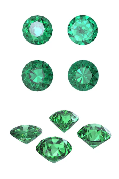 Smeraldo rotondo — Foto Stock