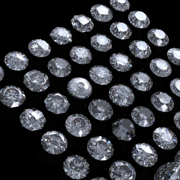 钻石的集合。宝石 — 图库照片