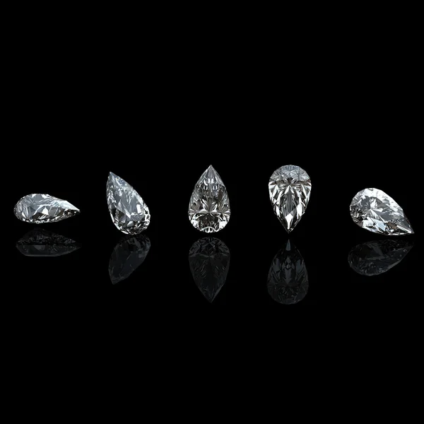 ダイヤモンドのコレクションです。宝石用原石 — ストック写真