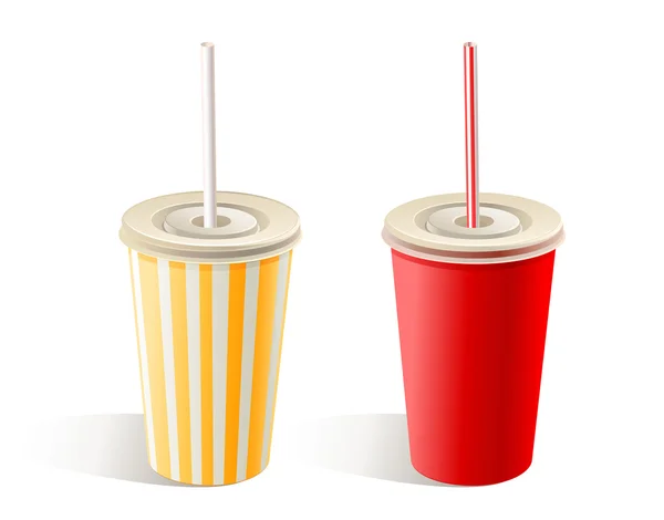 Fast Food Cups — Stock Vector