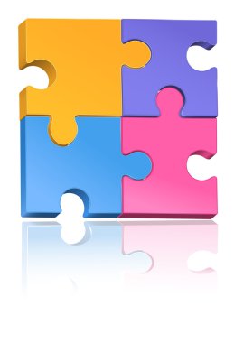 Colorful Jigsaw Puzzle clipart