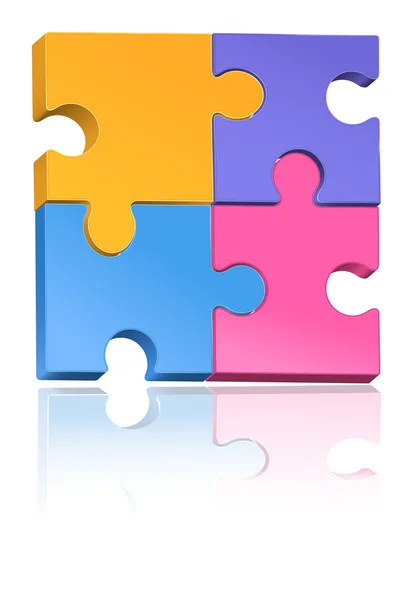 Kolorowe puzzle układanki — Wektor stockowy