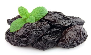 Prunes with mint clipart