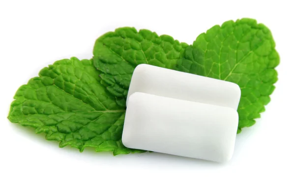 Mint with chewing gum — Stock Photo, Image
