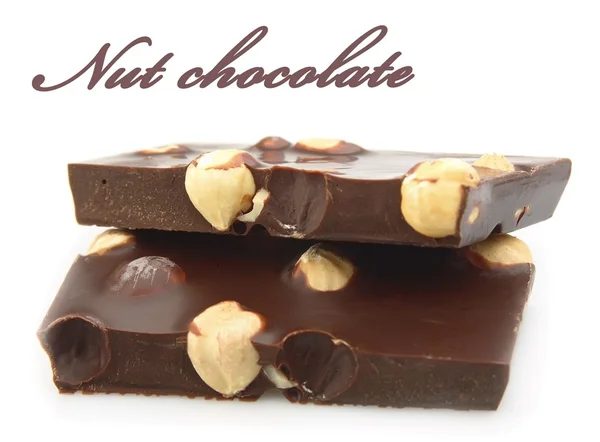 Chocolate and almonds — Stock Photo, Image