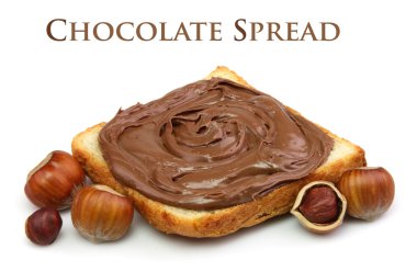 Chocolate spread and filbert nuts clipart