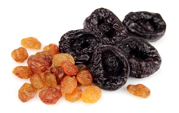 Dried raisin and plums — Stock Photo, Image