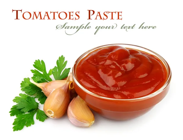 Pasta de tomate — Fotografia de Stock