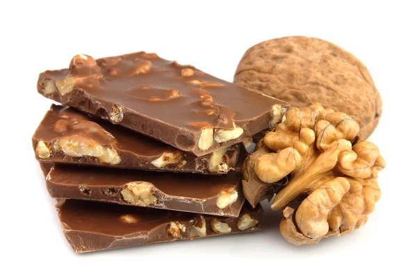 Chocolate with nuts — Stock Photo, Image