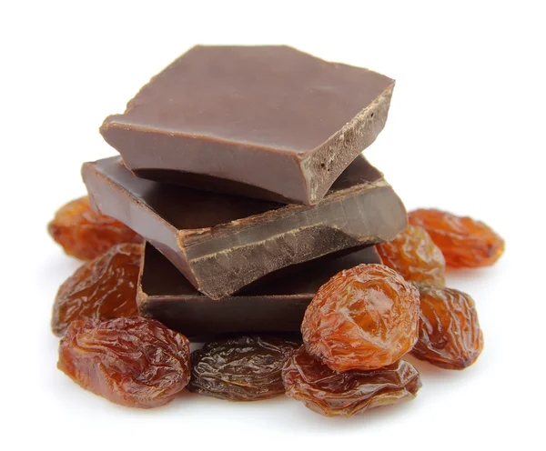 Chocolate with raisin — Stock Photo, Image
