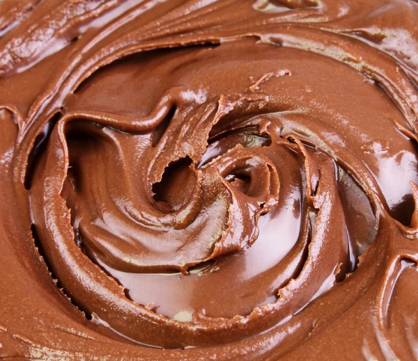 Čokoládový krém zblízka — Stock fotografie