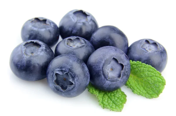 Blueberries with mint — Stock Photo, Image