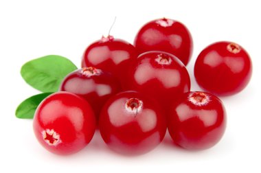 tatlı cranberries ile yapraklar