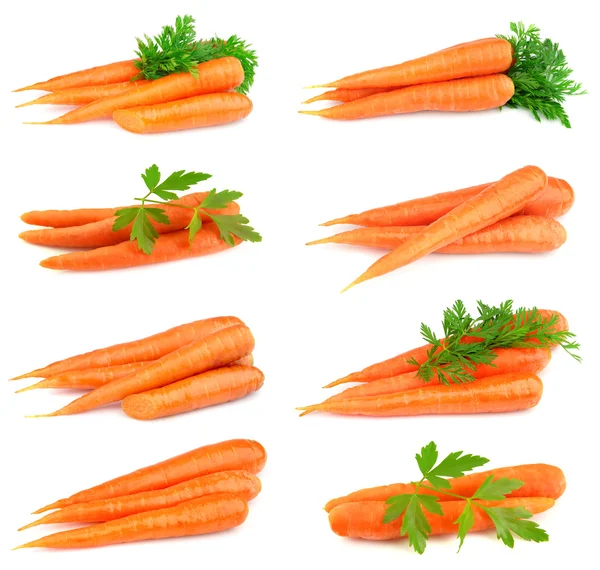 Collage av sött morötter — Stockfoto