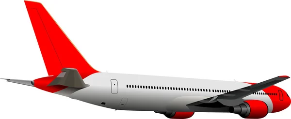 Avião no ar. Ilustração vetorial — Vetor de Stock