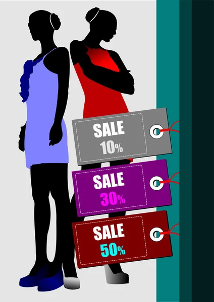 Few sale images. Vector illustration for designers. Shopping — Stock Vector