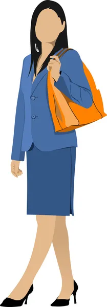 Femme d'affaires. Illustration vectorielle colorée — Image vectorielle