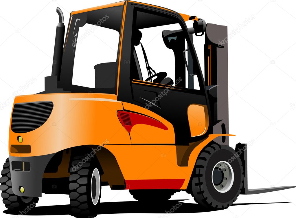 Lift truck. Forklift. Vector illustration Stock Illustration by ...