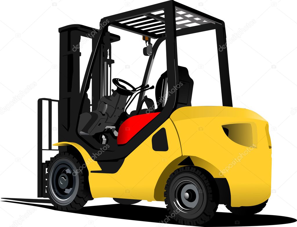 Lift truck. Forklift. Vector illustration — Stock Vector © leonido #8976796