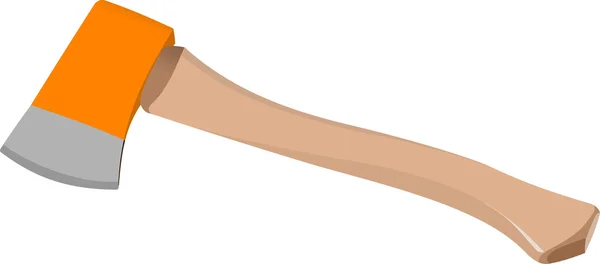 Orange axe isolated on white background. Vector illustration — Stock Vector