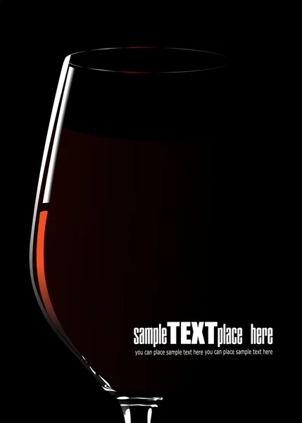 Una copa de vino tinto. Ilustración vectorial sobre fondo blanco — Archivo Imágenes Vectoriales