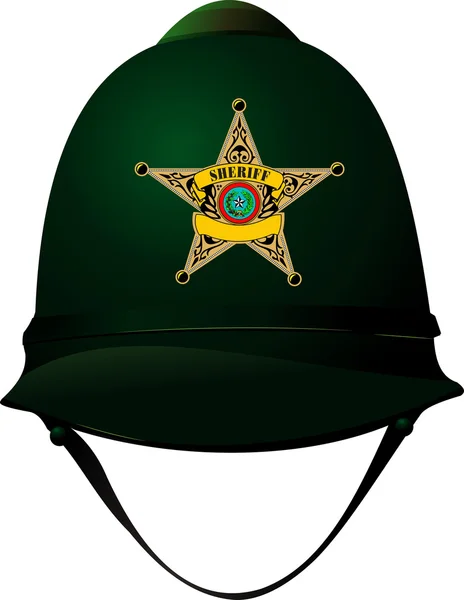 Sheriff`s cap. Vector illustration — Stock Vector