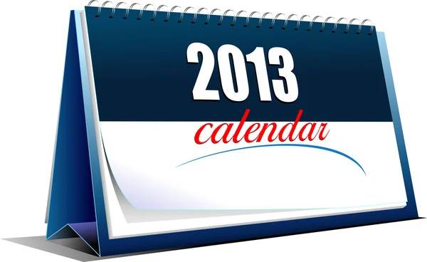 Vektor illustration av skrivbord kalender. 2013 år — Stock vektor
