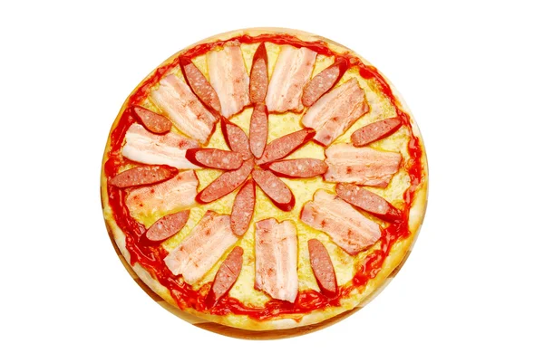 Pizza gebacken Stockbild