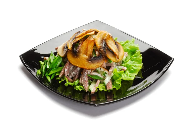 Salad with mushrooms Stock Image
