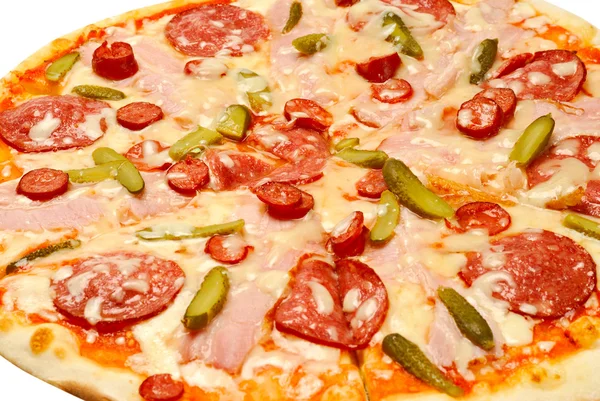 Gebakken pizza Stockfoto