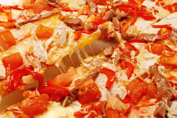 Bakade pizza Stockfoto