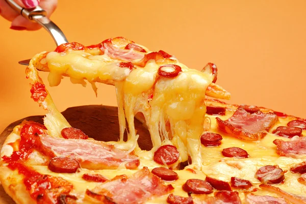 Baked pizza Stock Image