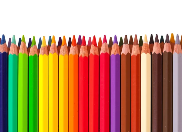 Grens van veelkleurige potlood — Stockfoto