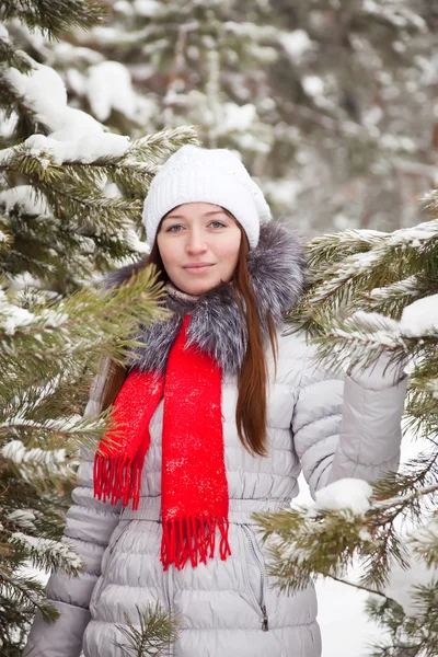 Winter portret van meisje — Stockfoto
