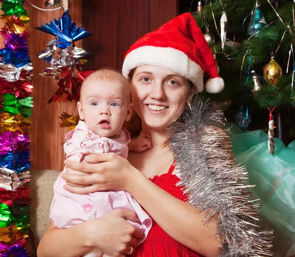 Retrato de Natal de Família — Fotografia de Stock