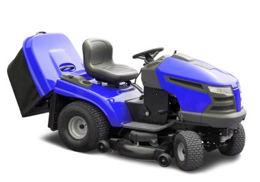 Blue lawnmower clipart