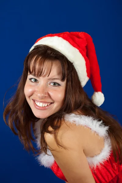 Happy girl dressed like Snow Maiden — Stock Photo, Image