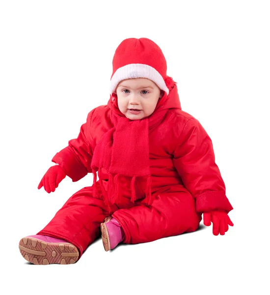 Тоддлер в зимней одежде — стоковое фото