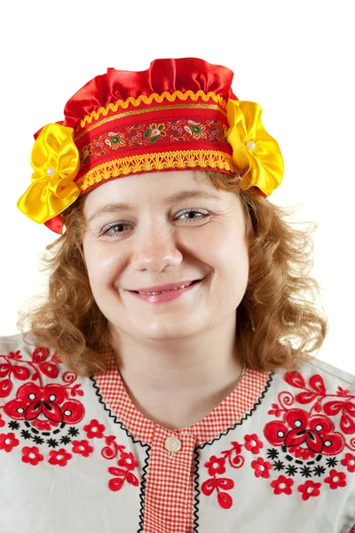 Mulher em roupas populares russas — Fotografia de Stock