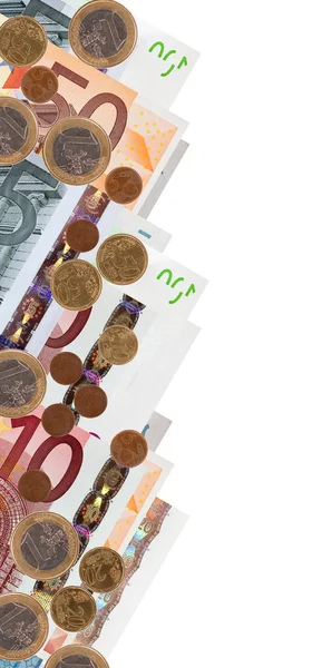 Grens van eurobankbiljetten — Stockfoto