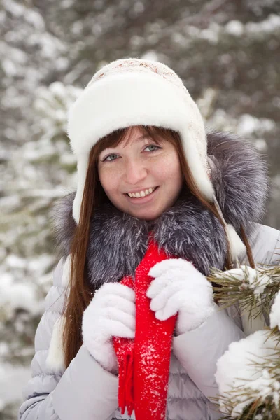 Retrato de invierno de la mujer —  Fotos de Stock