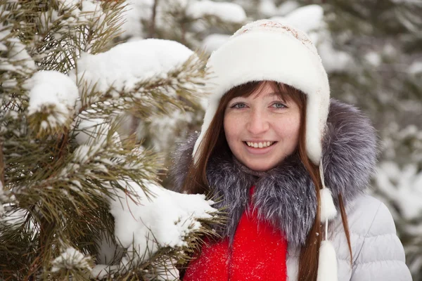 Zimní portrét dívky — Stock fotografie