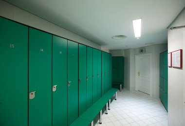 Interior of locker room clipart