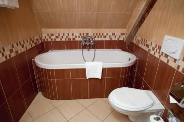 Interior of bathroom clipart