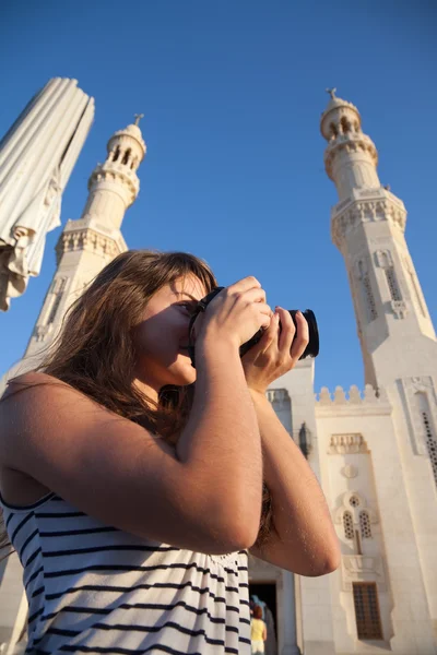 stock image Travel photographer with digital camera