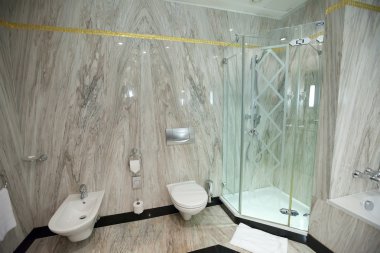 Bathroom with shower clipart