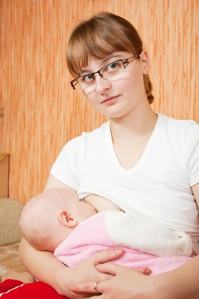 Baby breast feeding — Stock Photo, Image