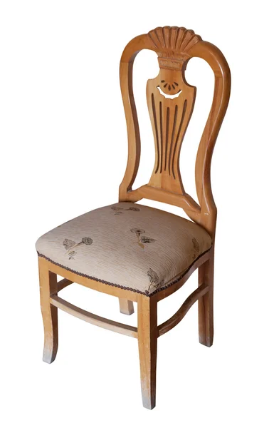 Cadeira de madeira em branco — Fotografia de Stock