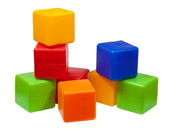 Plastic speelgoed blokken — Stockfoto